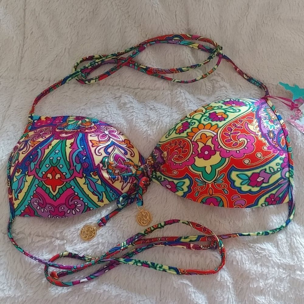 Luli Fama Paisley Bikini Top